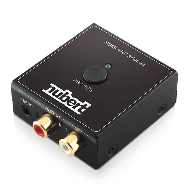 nubert-hdmi-arc-cinch-adapter-schwarz-extrahiert-tv-hdmi-arc-signal-auf-analogen image 1