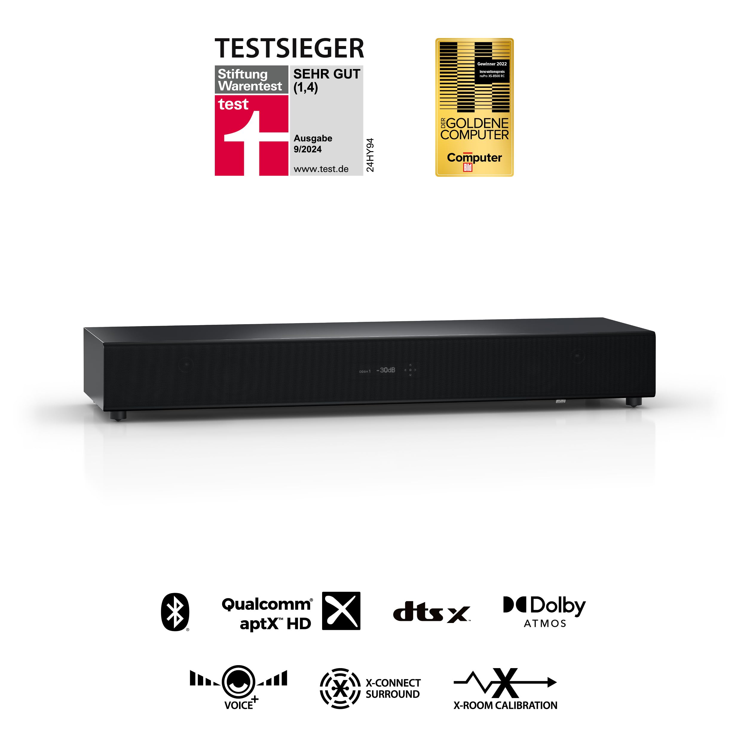 nubert-nupro-xs-8500-rc-aktive-soundbase-soundbar-mit-dolby-atmos-dts-x-bluetoot image 2