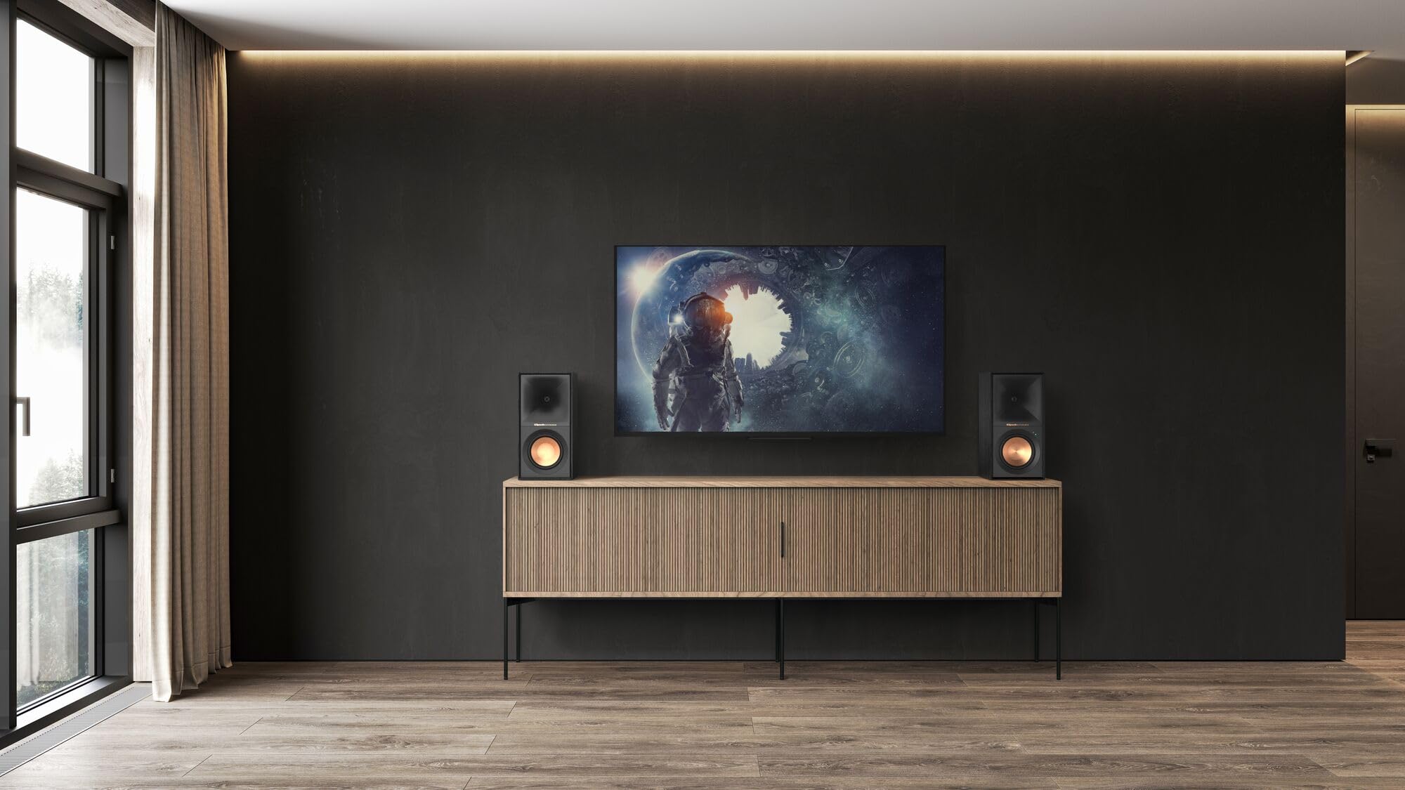 klipsch-r-50pm-powered-stereo-speakers-aktive-regallautsprecher-mit-tractrix-hor image 6