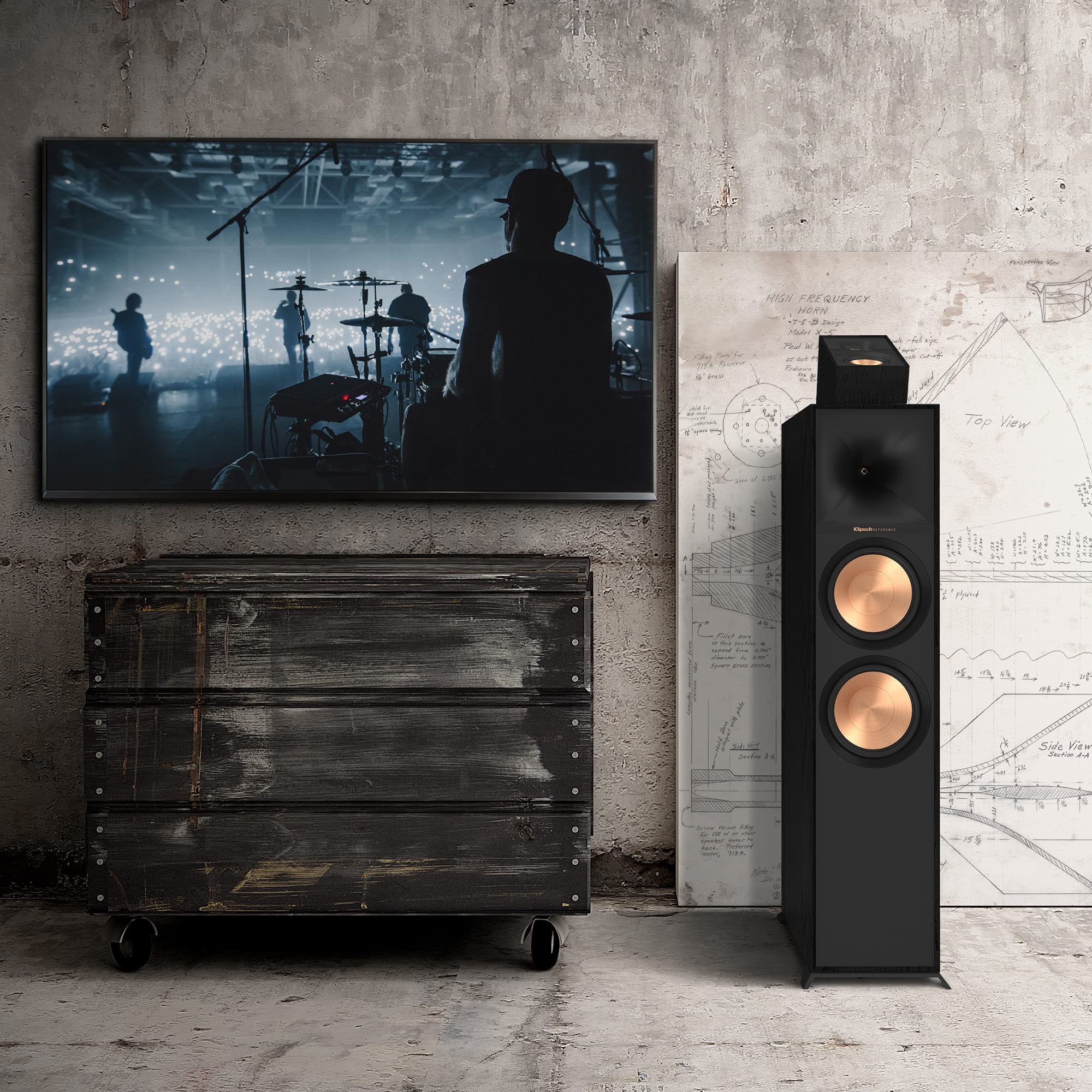 klipsch-r-800f-standlautsprecher-mit-90-x90-tractrix-horn-schwarz-st-ck image 6